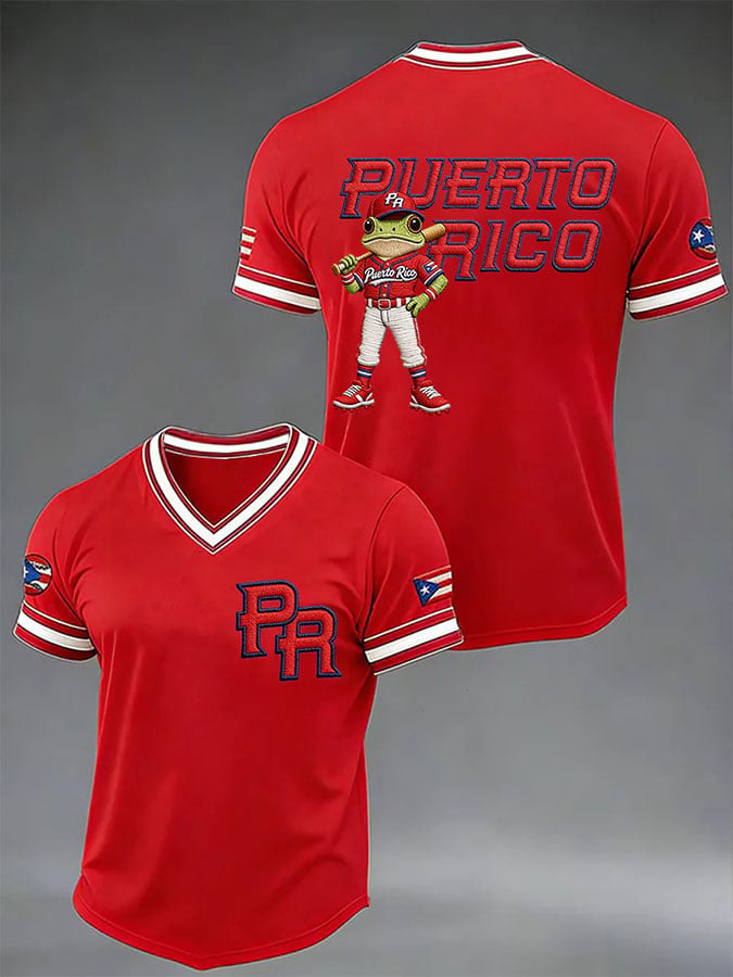 Men's Baseball Print T-Shirt