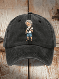Band singer printed casual baseball cap