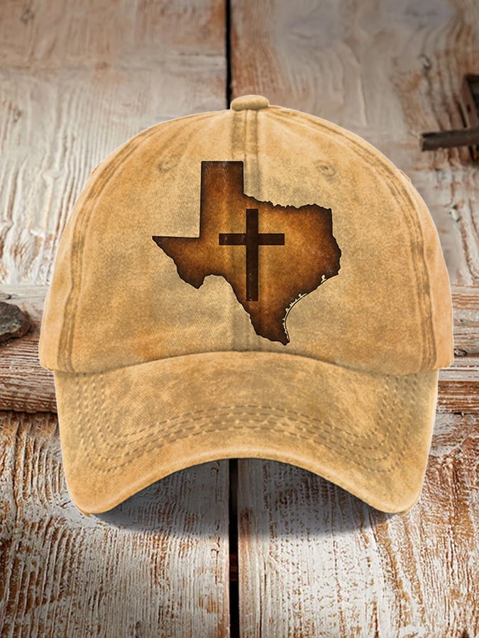 Unisex Texas Cross Print Baseball Cap