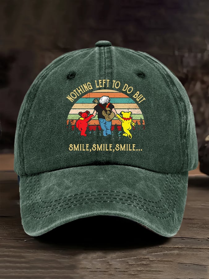 Unisex Nothing Left To Do But Smile Smile Smile Printed Casual Hat