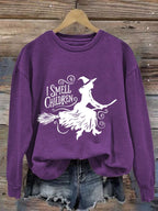 Women's I Smell Children Salem Witch Trials Print Sweatshirt