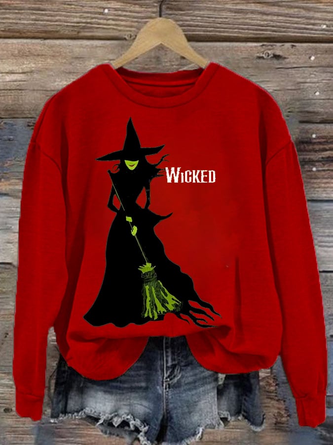 Women's Salem Witch Print Sweatshirt