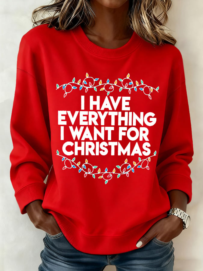 Women'S Casual Faith Print Sweatshirt
