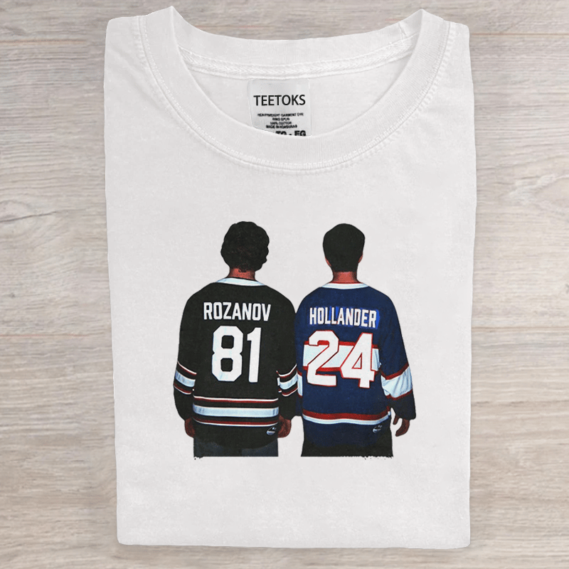 Women's ice hockey crew neck printed T-shirt