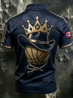 Men's Basketball Lovers Print Casual Polo