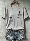 Women's Halloween Meet Me At Salem Print T-Shirt