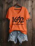 Women's 1692 They Missed One Print V-Neck T-Shirt