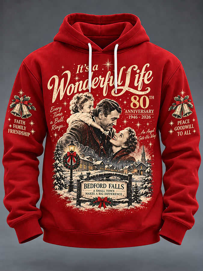 Men's Christmas Printed Casual Hooded