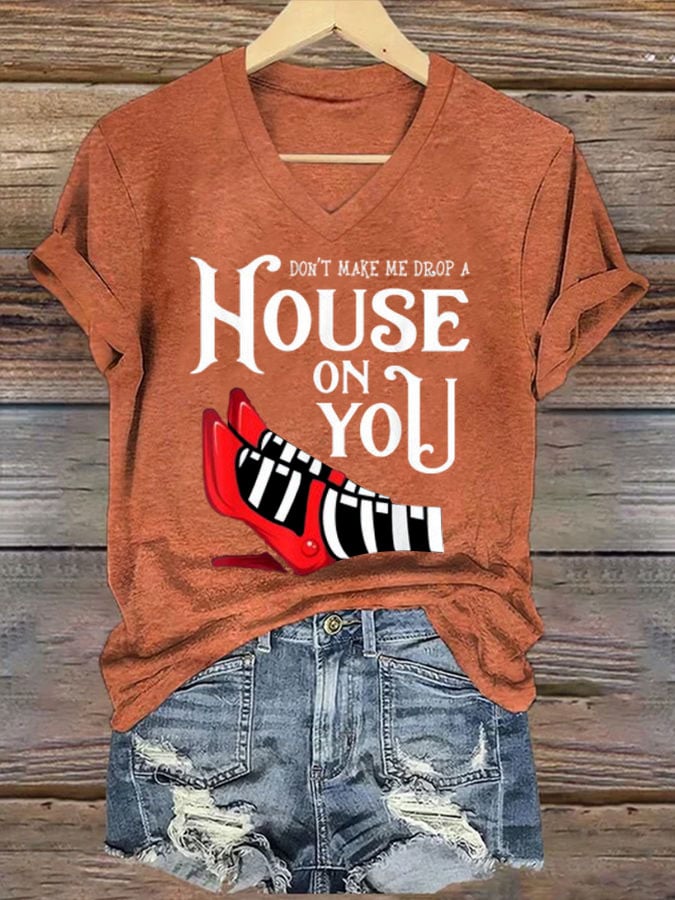Women's Halloween Printed Casual T-Shirt