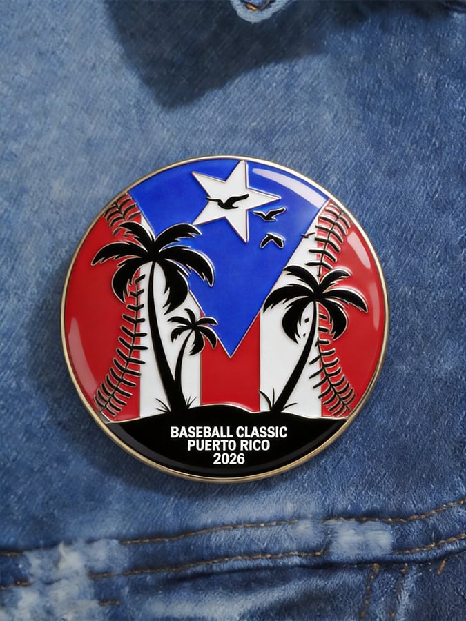 Unisex American Baseball Fan Brooch