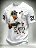 Men's Puerto Rico Baseball Print Short-Sleeve T-Shirt