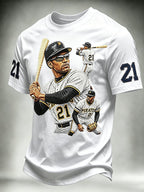 Men's Puerto Rico Baseball Print Short-Sleeve T-Shirt