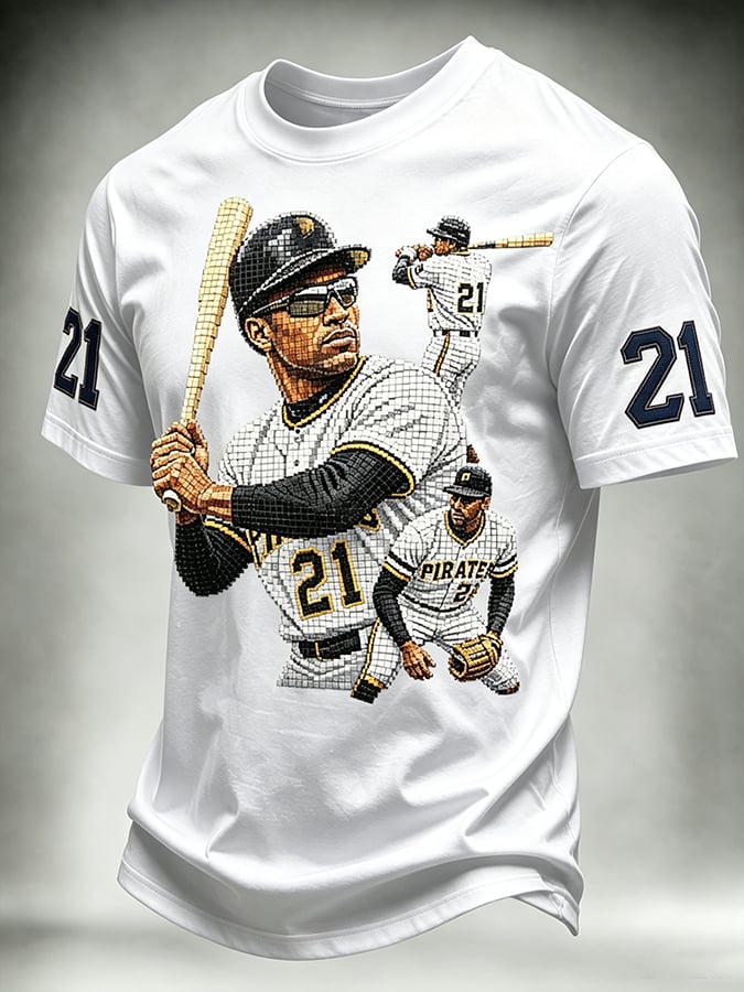 Men's Puerto Rico Baseball Print Short-Sleeve T-Shirt