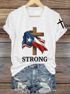 Women's Vintage Texas Strong Print T-Shirt