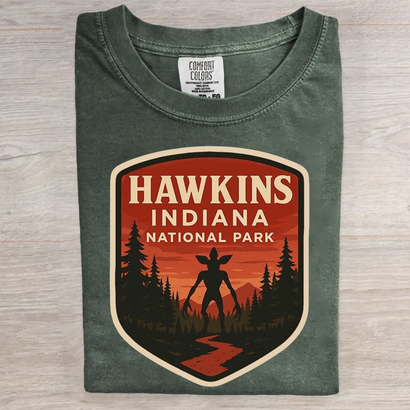 Hawkins Indiana National Park Upside Down Art Print T-Shirt