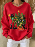 Women's Christmas Print Sweatshirt
