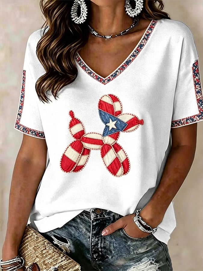 Women's Puerto Rican Print Short-Sleeve T-Shirt