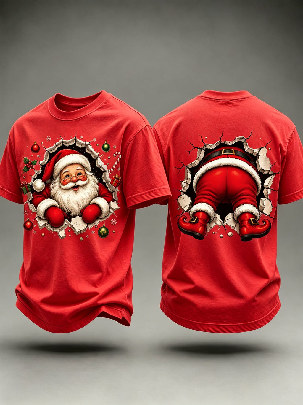 Men's Christmas Printed Casual T-Shirt