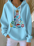 Women's Christmas Tree Puerto Rico Print Casual Hoodies