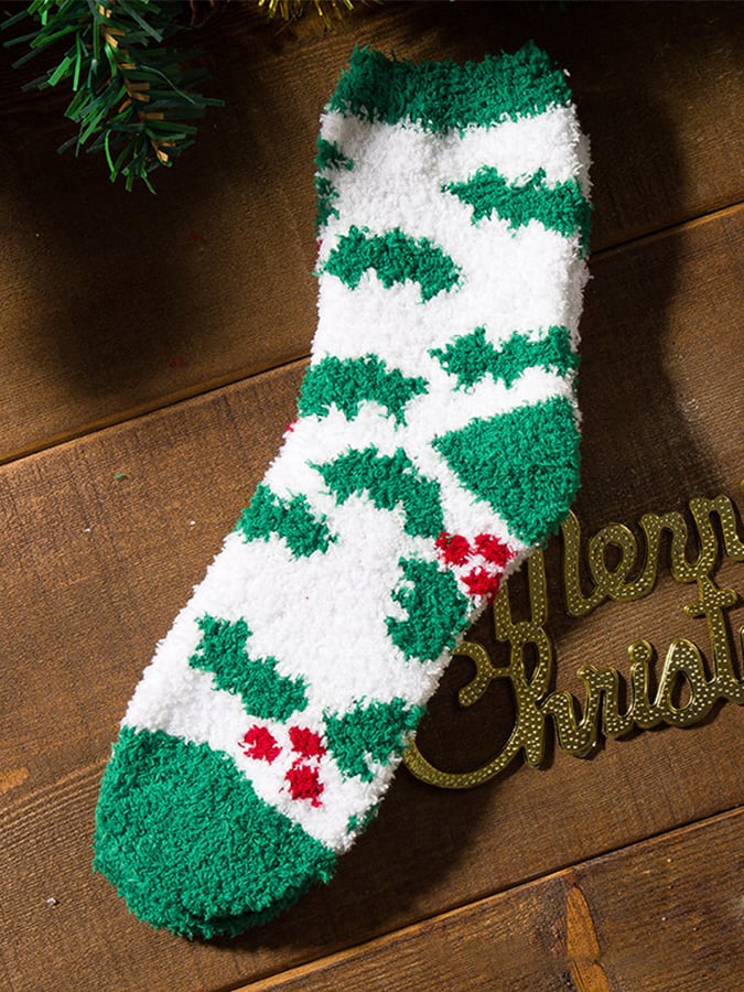 Coral Fleece Christmas Warm Socks