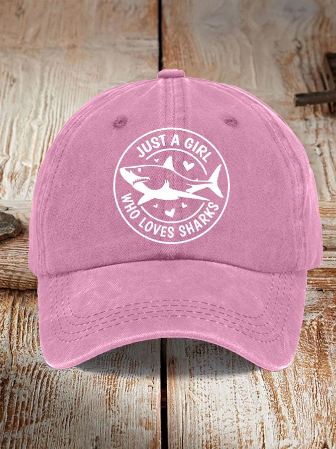 Unisex Just A Girl Who Loves Sharks Baseball Cap