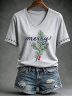 Women's Festive V-Neck Top