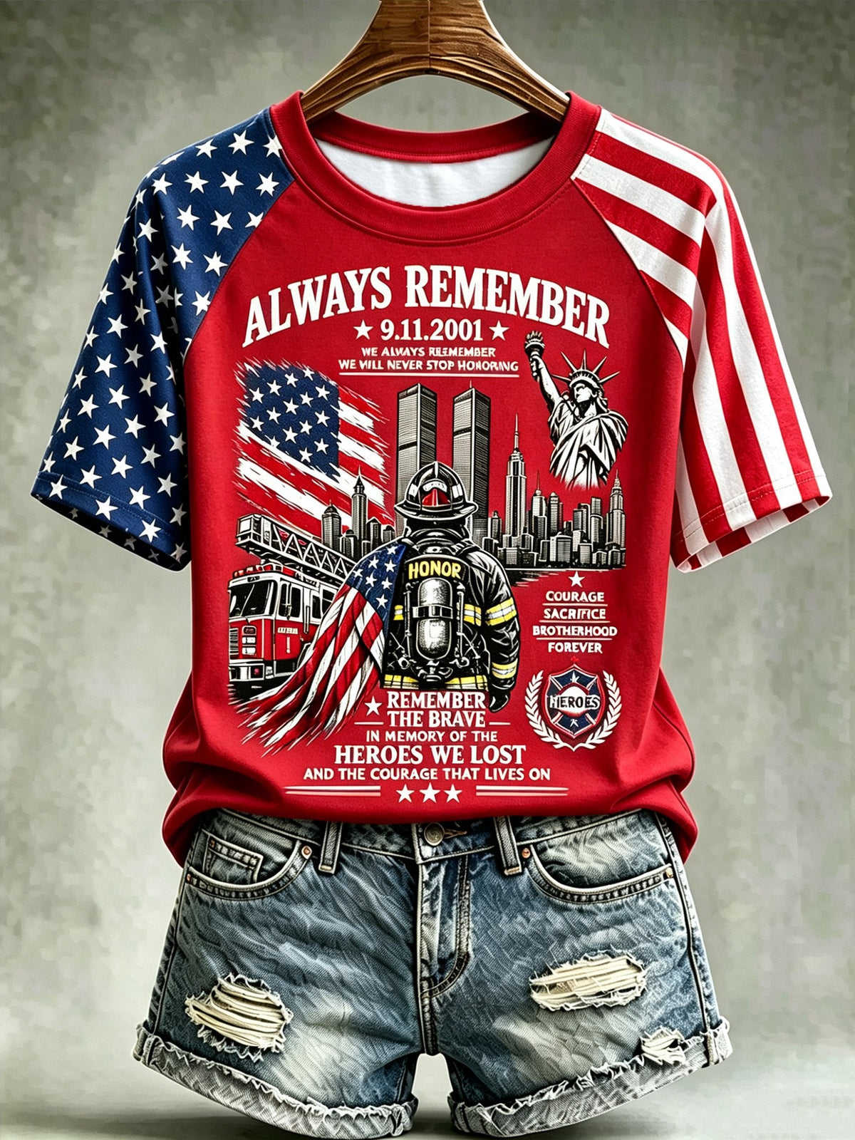 Women's 9/11 Memorial Graphic Top