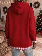 Women's Fabric Patchwork Faux Two-Piece Sweatshirt