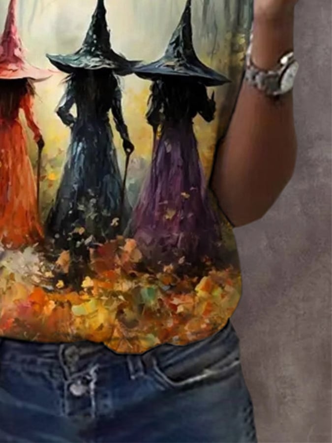 Women's Witch Print Shirt