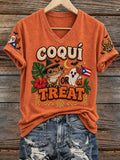 Women's Puerto Rico Halloween Graphic T-shirt