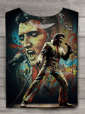 Merry Christmas King of Rock and Roll Printed T-shirts