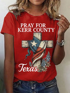 Women's Pray For Kerr County Kerr County Strong Print T-shirt