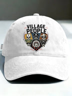 Retro Village Print Baseball Cap