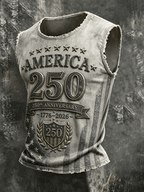 Men's 250th Anniversary Print Crew Neck Vest