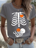 Women's Skeleton Halloween Maternity T-Shirt