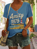 Women's Amity Island 1975 Print T-Shirt
