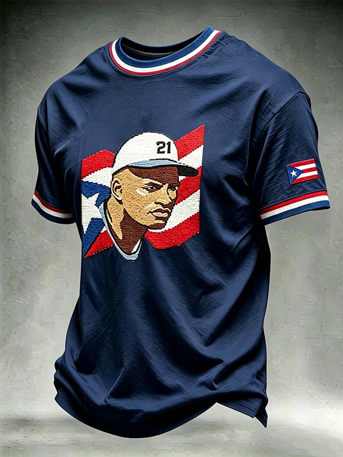 Men's Roberto Clemente Day Print Short-Sleeve T-Shirt