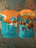 Men's Retro Muscic Lover Parrot Keep The Party Going Print T-Shirt