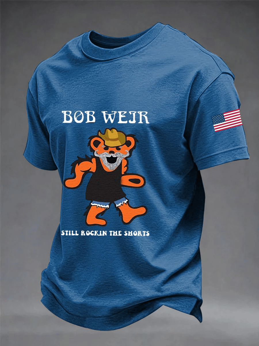 Men's RIP Bob Weir Print Casual T-shirt
