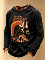 Men's Singer Casual Printed Long-Sleeve T-Shirt