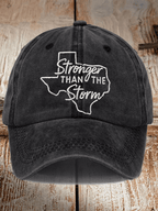 Texas Stronger Than The Storm Printed Hat