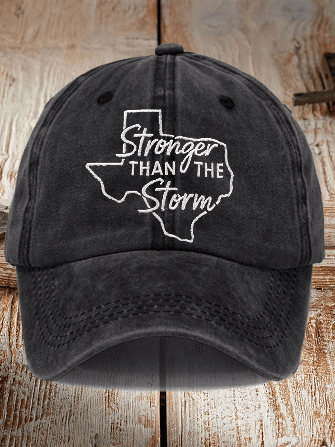 Texas Stronger Than The Storm Printed Hat