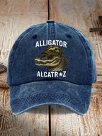 Alligator Alcatraz Funny Florida Everglades Dark Humor  Pride Baseball Cap
