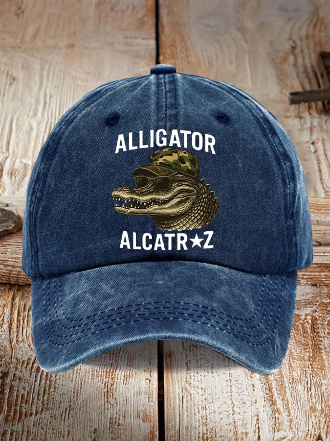 Alligator Alcatraz Funny Florida Everglades Dark Humor  Pride Baseball Cap