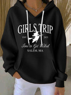 Women's Girls Trip Salem Print Casual Hoodie