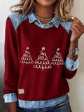 Women's FDT Christmas Tree Print Sweatshirt