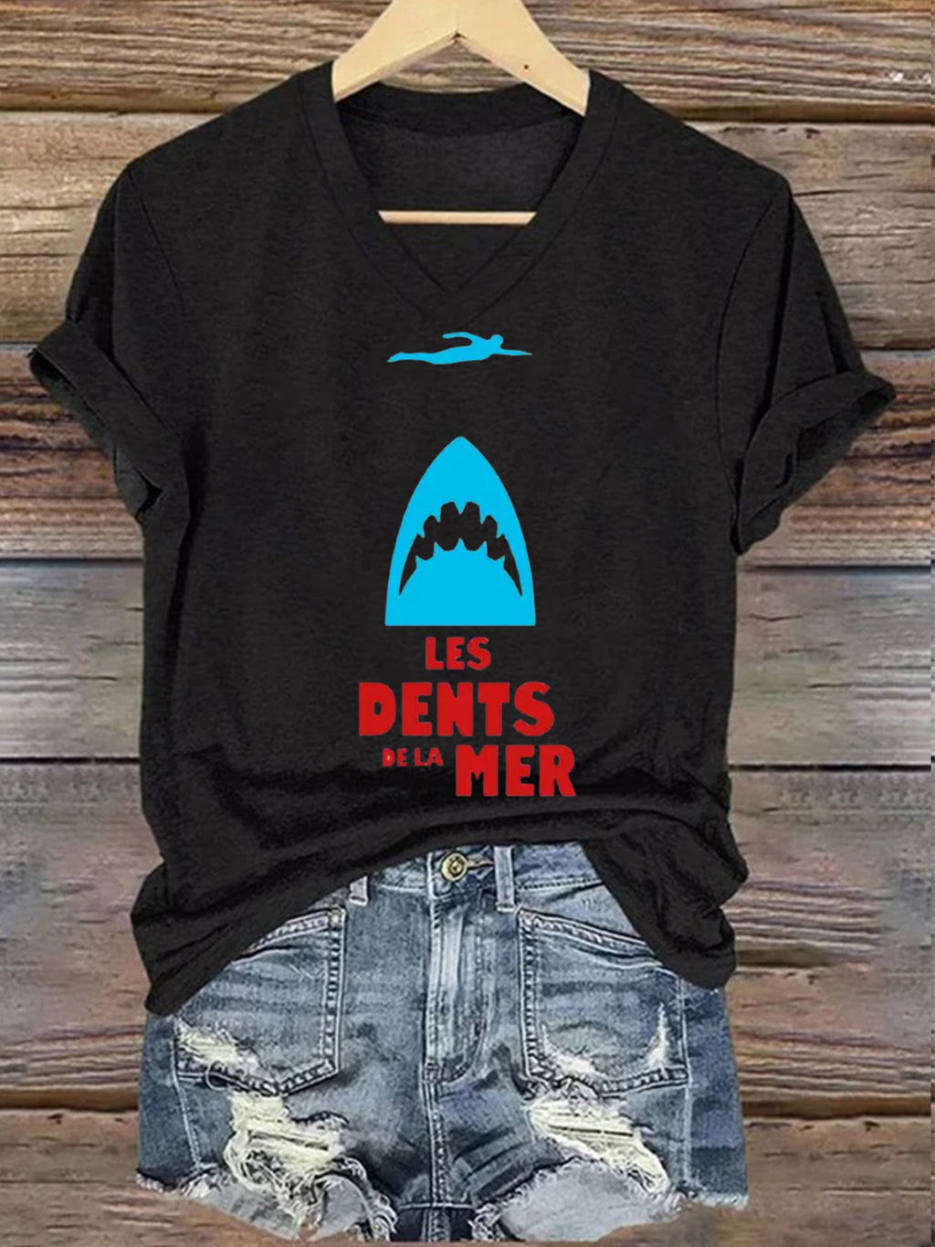 Women's Amity Island 1975 Printed Short-Sleeved T-Shirt