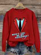 Retro Won’t You Be My Neighbor? Print Sweatshirt