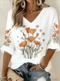 Women's "The Golden State" Art Print Casual Top