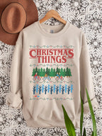 Christmas Things Printed Sweatshirt
